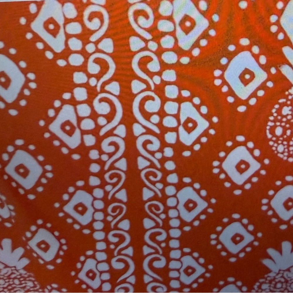 Lilly Pulitzer, new with tags, Larisa cover-up, orange and white, size M - Picture 4 of 6